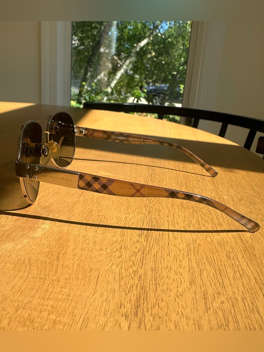 Burberry Brown Gradient Lens Aviator Sunglasses